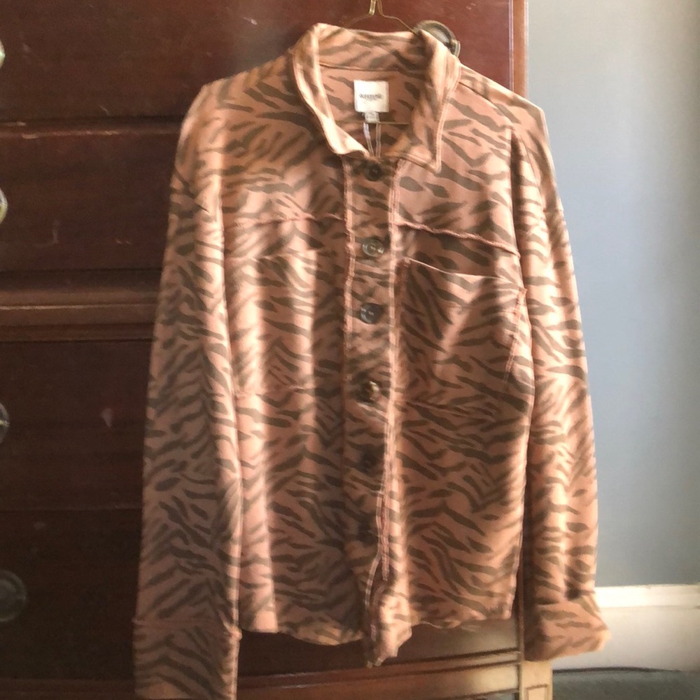 Brown Zebra shirt jacket
